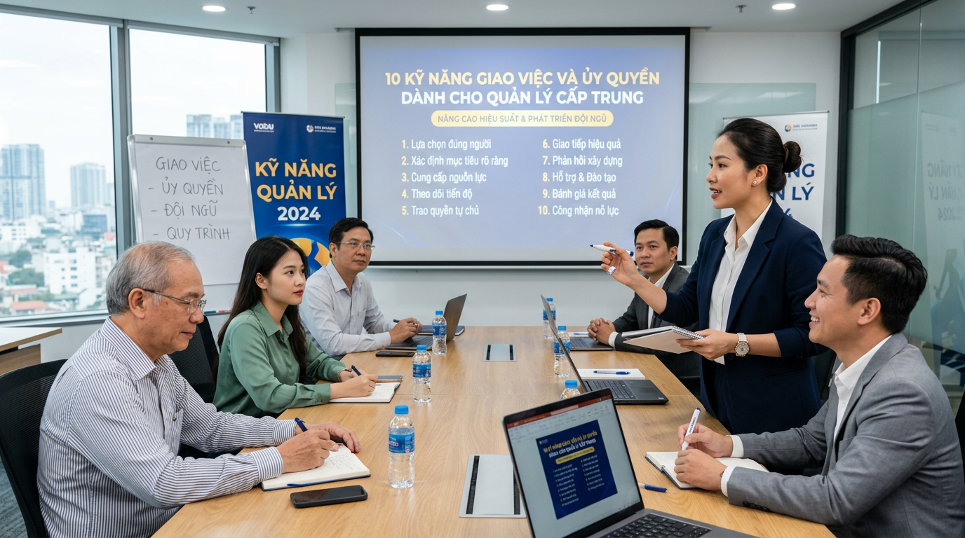 10 kỹ năng giao việc và ủy quyền dành cho quản lý cấp trung