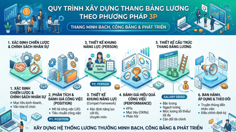 Quy trình xây dựng thang bảng lương theo phương pháp 3P
