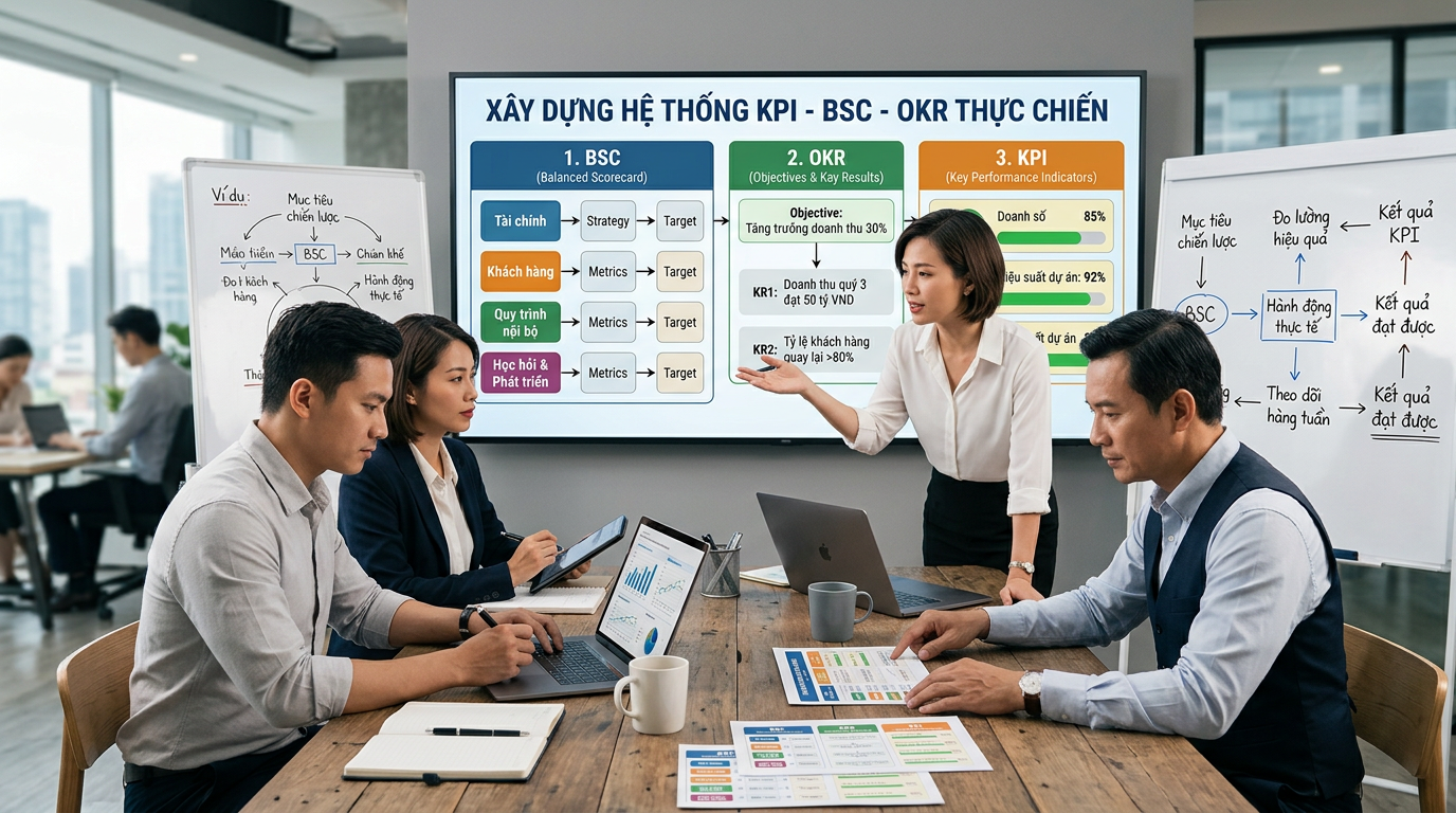 Xây dựng hệ thống KPI – BSC – OKR thực chiến